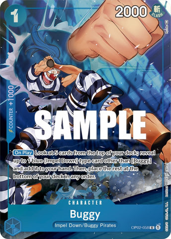 Image for Buggy (Alternate Art) (OP02-058) [Paramount War] - One Piece Card Game