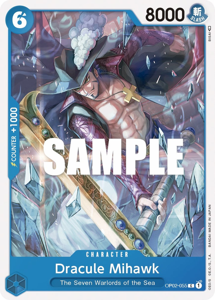 Image for Dracule Mihawk (OP02-055) [Paramount War] - One Piece Card Game