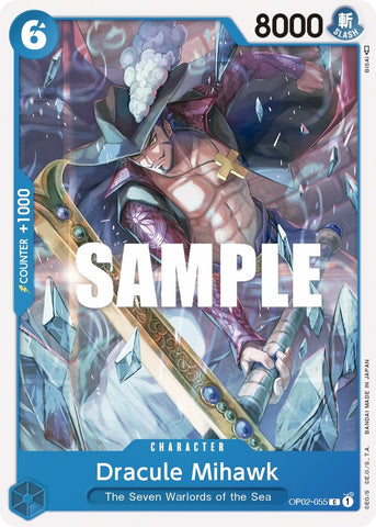 Image for Dracule Mihawk (OP02-055) [Paramount War] - One Piece Card Game