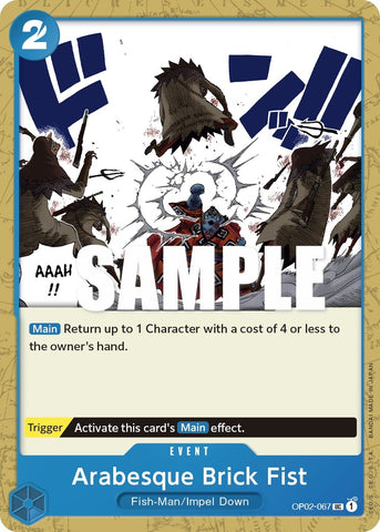 Image for Arabesque Brick Fist (OP02-067) [Paramount War] - One Piece Card Game