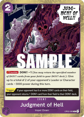 Image for Judgment of Hell (OP02-089) [Paramount War] - One Piece Card Game