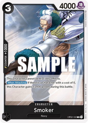 Image for Smoker (102) (OP02-102) [Paramount War] - One Piece Card Game