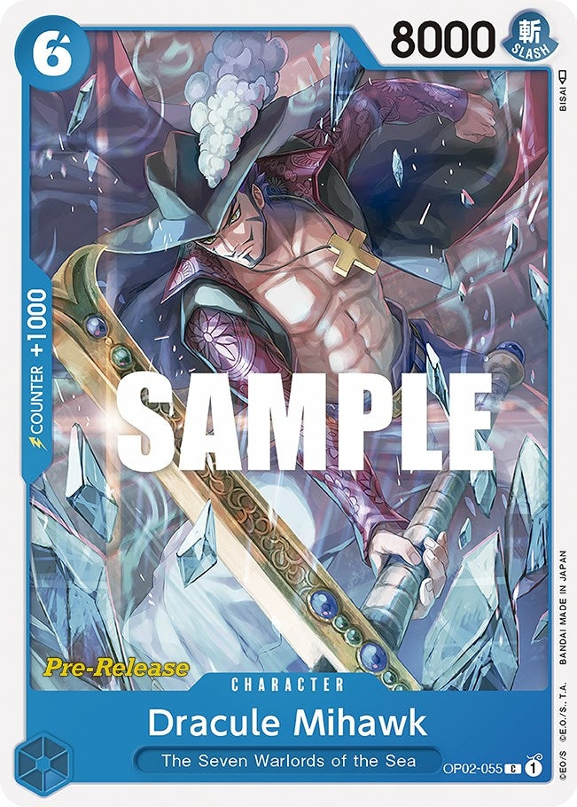 Image for Dracule Mihawk (OP02-055) [Paramount War Pre-Release Cards] - One Piece Card Game