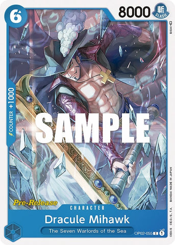 Image for Dracule Mihawk (OP02-055) [Paramount War Pre-Release Cards] - One Piece Card Game