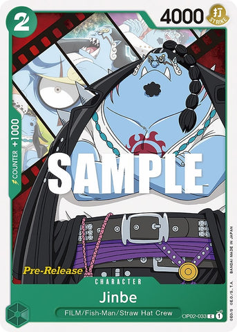 Image for Jinbe (OP02-033) [Paramount War Pre-Release Cards] - One Piece Card Game