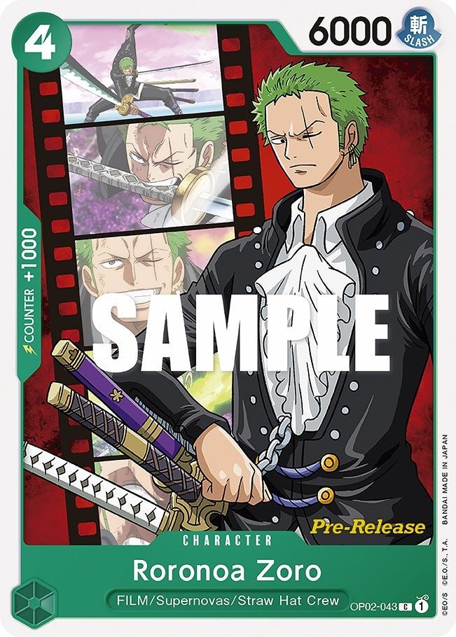 Image for Roronoa Zoro (OP02-043) [Paramount War Pre-Release Cards] - One Piece Card Game