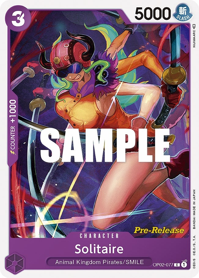 Image for Solitaire (OP02-077) [Paramount War Pre-Release Cards] - One Piece Card Game