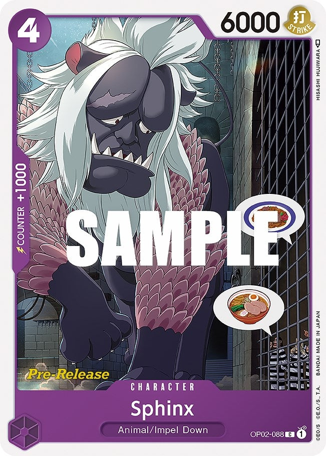 Image for Sphinx (OP02-088) [Paramount War Pre-Release Cards] - One Piece Card Game