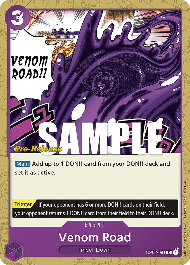 Image for Venom Road (OP02-091) [Paramount War Pre-Release Cards] - One Piece Card Game
