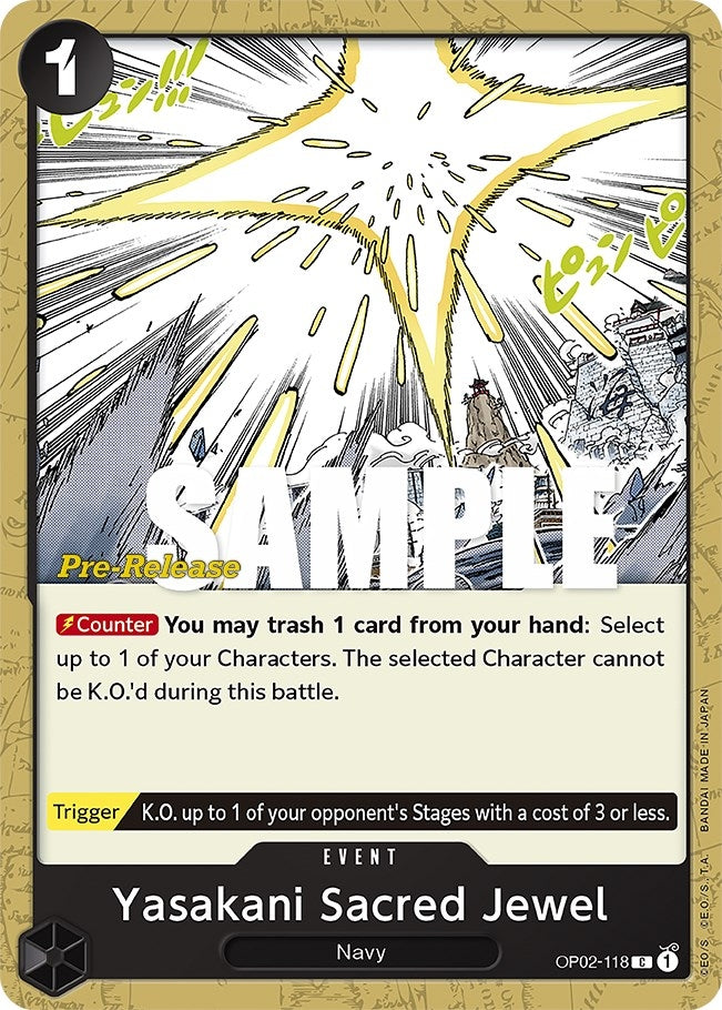 Image for Yasakani Sacred Jewel (OP02-118) [Paramount War Pre-Release Cards] - One Piece Card Game