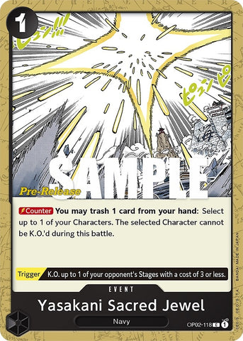 Image for Yasakani Sacred Jewel (OP02-118) [Paramount War Pre-Release Cards] - One Piece Card Game