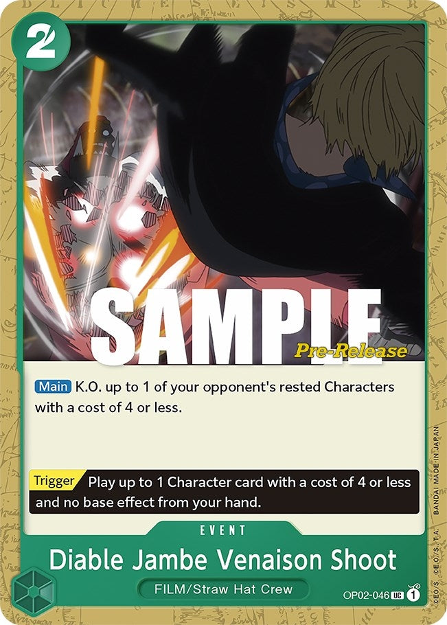 Image for Diable Jambe Venaison Shoot (OP02-046) [Paramount War Pre-Release Cards] - One Piece Card Game