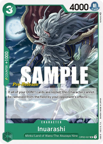 Image for Inuarashi (OP02-027) [Paramount War Pre-Release Cards] - One Piece Card Game
