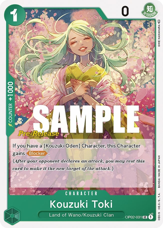 Image for Kouzuki Toki (OP02-031) [Paramount War Pre-Release Cards] - One Piece Card Game