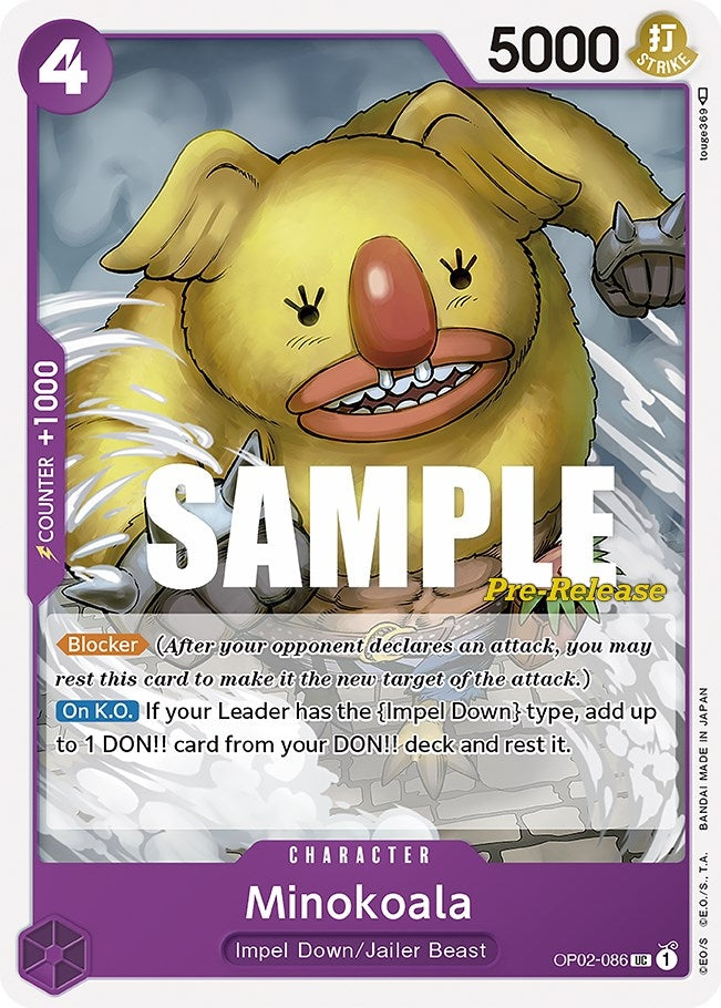Image for Minokoala (OP02-086) [Paramount War Pre-Release Cards] - One Piece Card Game