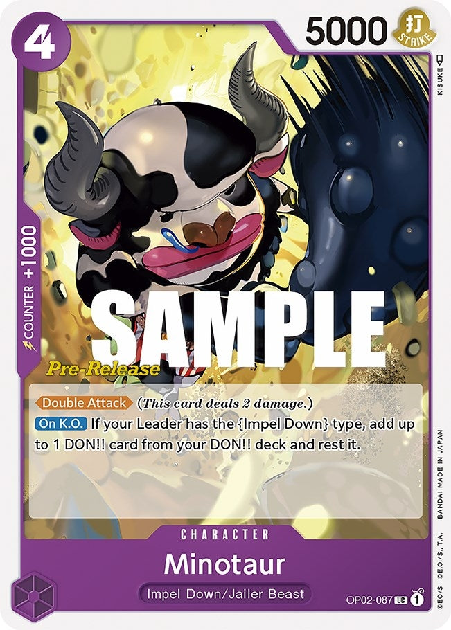 Image for Minotaur (OP02-087) [Paramount War Pre-Release Cards] - One Piece Card Game