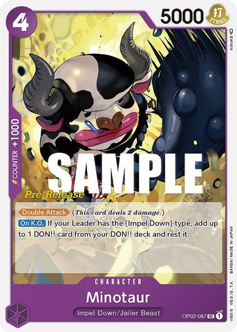Image for Minotaur (OP02-087) [Paramount War Pre-Release Cards] - One Piece Card Game