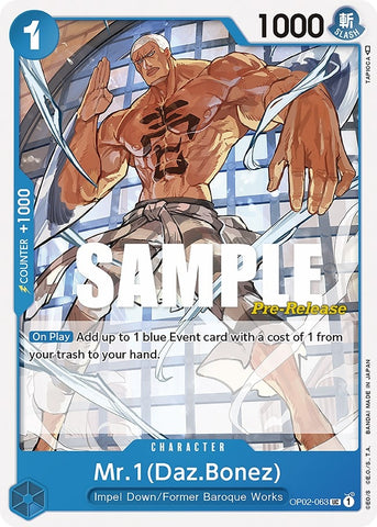 Image for Mr.1 (Daz.Bonez) (OP02-063) [Paramount War Pre-Release Cards] - One Piece Card Game