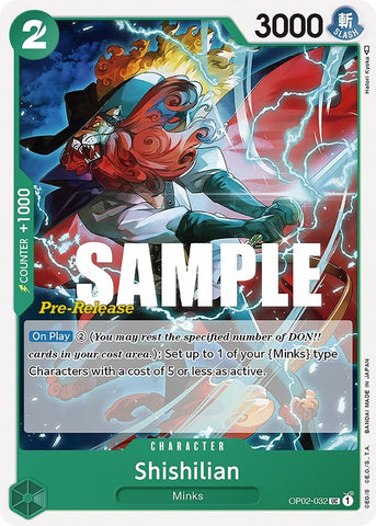 Image for Shishilian (OP02-032) [Paramount War Pre-Release Cards] - One Piece Card Game