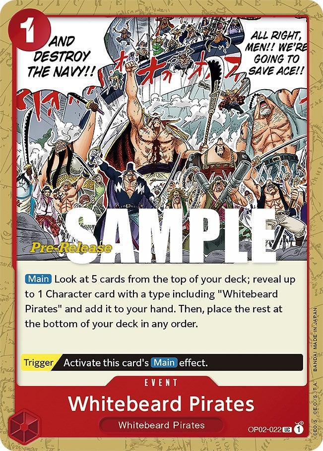 Image for Whitebeard Pirates (OP02-022) [Paramount War Pre-Release Cards] - One Piece Card Game