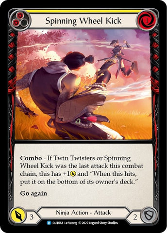 Spinning Wheel Kick (Yellow) [OUT063] (Outsiders) Rainbow Foil