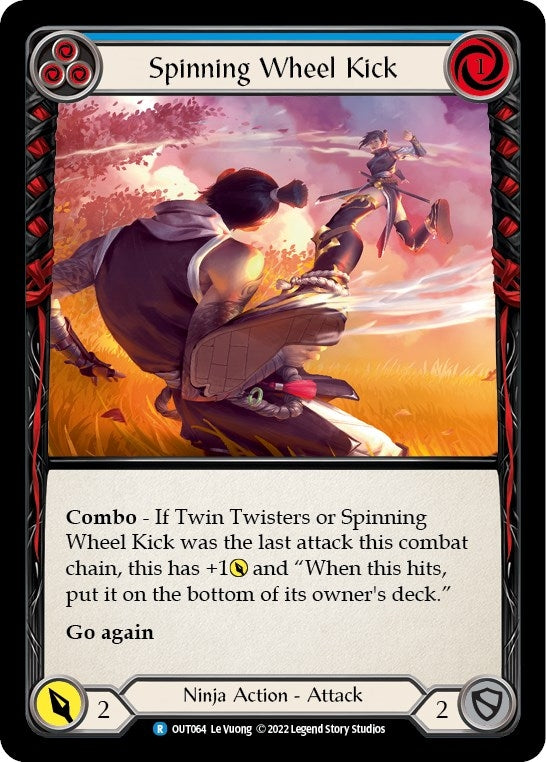 Spinning Wheel Kick (Blue) [OUT064] (Outsiders) Rainbow Foil