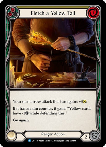 Fletch a Yellow Tail (Yellow) [OUT110] (Outsiders) Rainbow Foil