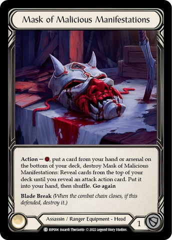 Mask of Malicious Manifestations [RIP004] [Outsiders Riptide Blitz Deck]