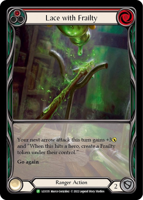 Lace with Frailty (Red) [LGS135] (Promo) Rainbow Foil