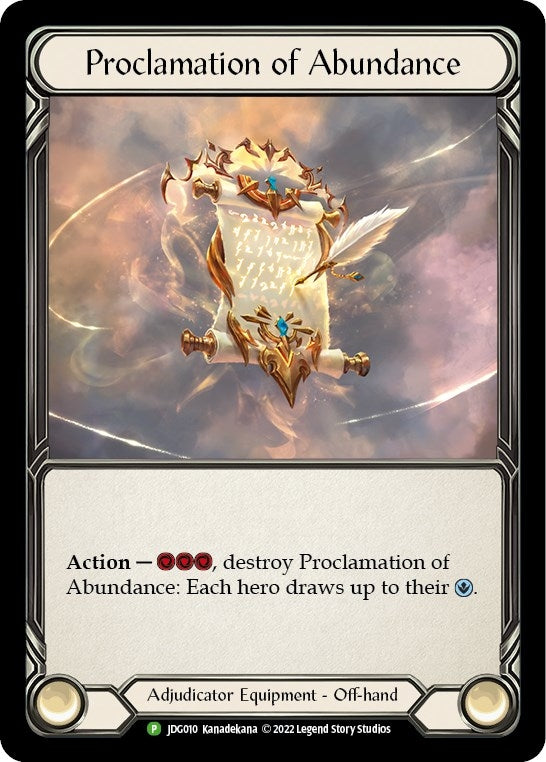 Proclamation of Abundance [JDG010] (Promo) Rainbow Foil
