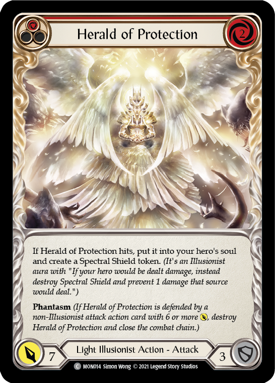 Herald of Protection (Red) [MON014] (Monarch) 1st Edition Normal