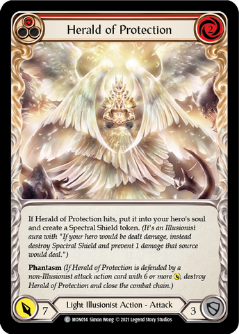 Herald of Protection (Red) [MON014] (Monarch) 1st Edition Normal