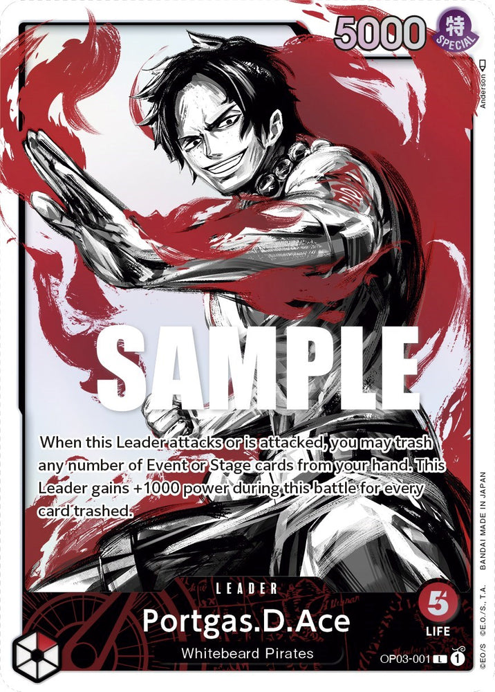 Portgas.D.Ace (Alternate Art) (OP03-001) [Pillars of Strength]