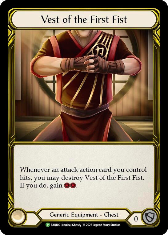 Vest of the First Fist (Golden) [FAB100] (Promo) Cold Foil