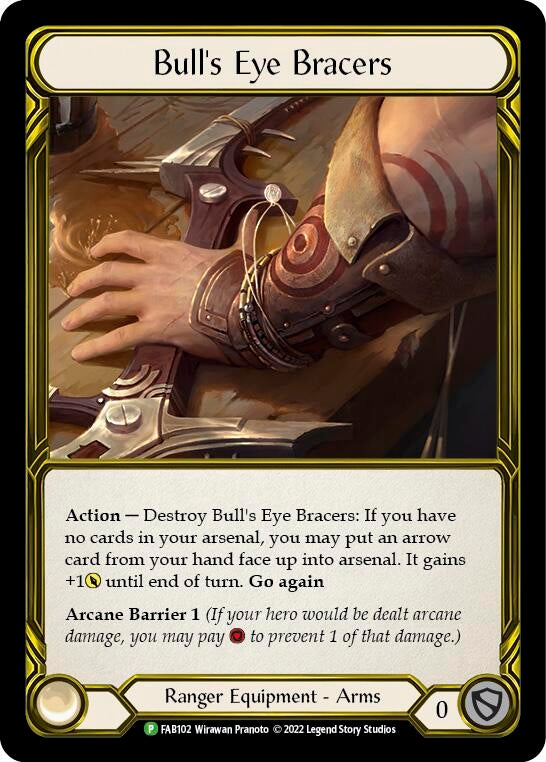 Bull's Eye Bracers (Golden) [FAB102] (Promo) Cold Foil