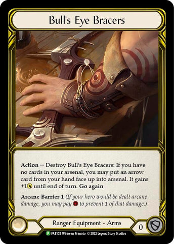 Bull's Eye Bracers (Golden) [FAB102] (Promo) Cold Foil