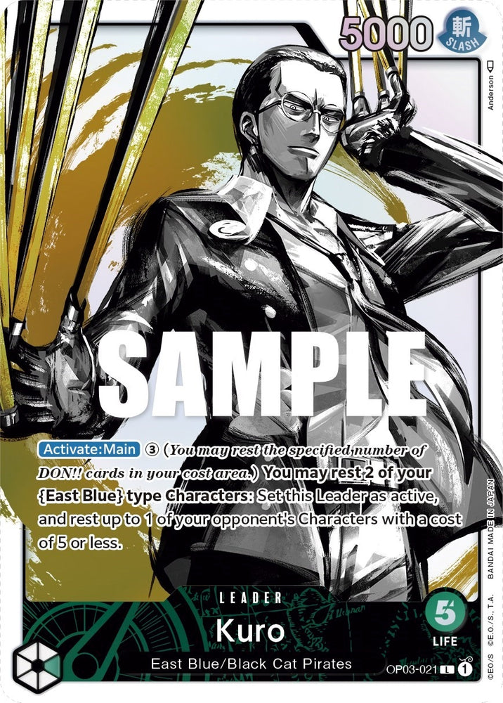 Image for Kuro (Alternate Art) (OP03-021) [Pillars of Strength] - One Piece Card Game