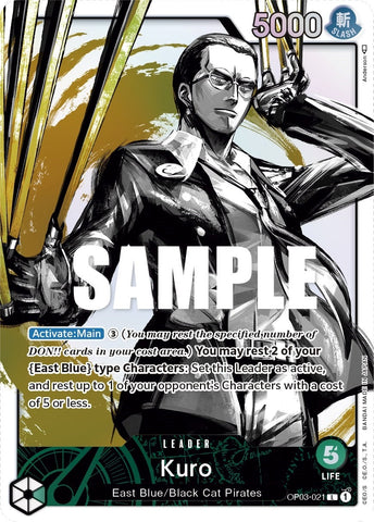 Image for Kuro (Alternate Art) (OP03-021) [Pillars of Strength] - One Piece Card Game