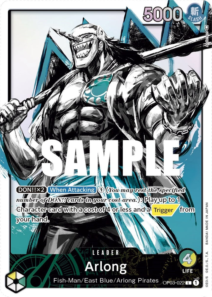 Image for Arlong (Alternate Art) (OP03-022) [Pillars of Strength] - One Piece Card Game