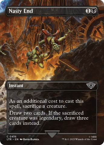 Nasty End (Borderless Alternate Art) [The Lord of the Rings: Tales of Middle-Earth]