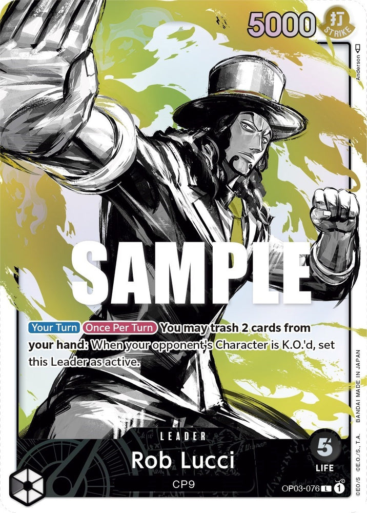 Image for Rob Lucci (076) (Alternate Art) (OP03-076) [Pillars of Strength] - One Piece Card Game