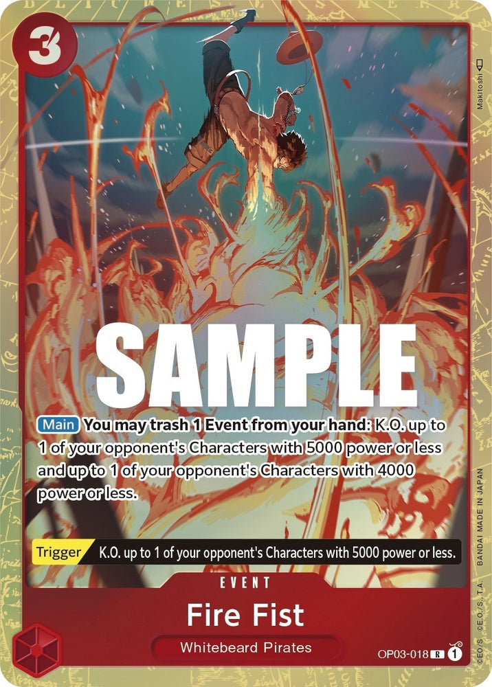 Image for Fire Fist (Alternate Art) (OP03-018) [Pillars of Strength] - One Piece Card Game