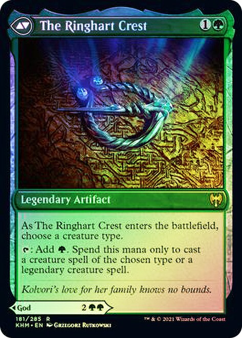 Kolvori, God of Kinship // The Ringhart Crest   [Kaldheim Prerelease Promos]