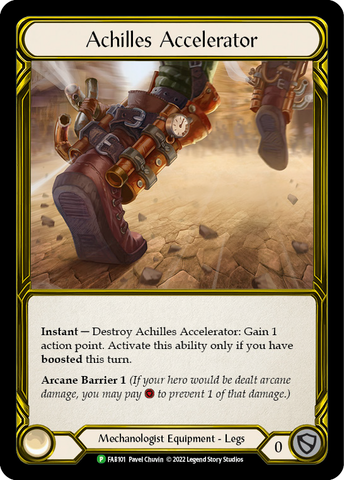 Achilles Accelerator (Golden) [FAB101] (Promo) Cold Foil