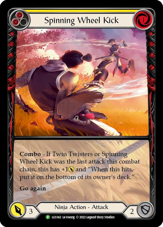 Spinning Wheel Kick (Yellow) [LGS142] (Promo) Rainbow Foil