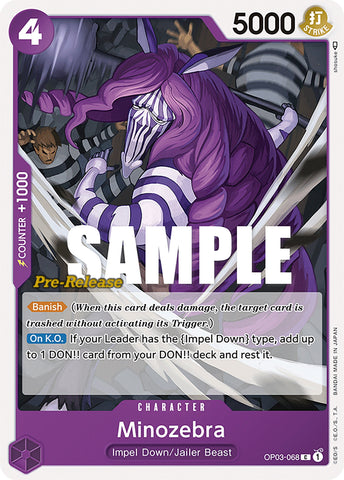 Image for Minozebra (OP03-068) [Pillars of Strength Pre-Release Cards] - One Piece Card Game