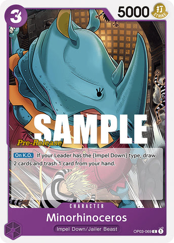 Image for Minorhinoceros (OP03-069) [Pillars of Strength Pre-Release Cards] - One Piece Card Game