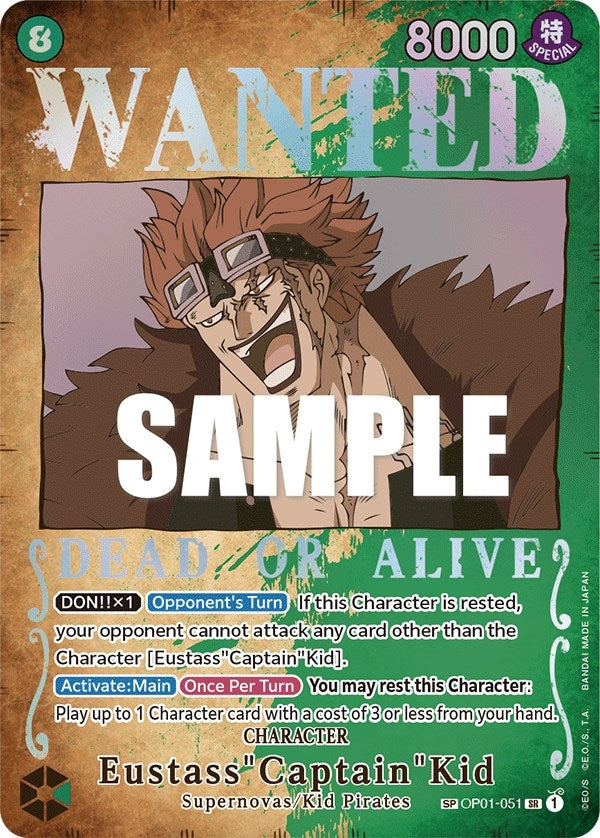 Image for Eustass"Captain"Kid (Wanted Poster) (OP01-051) [Pillars of Strength] - One Piece Card Game