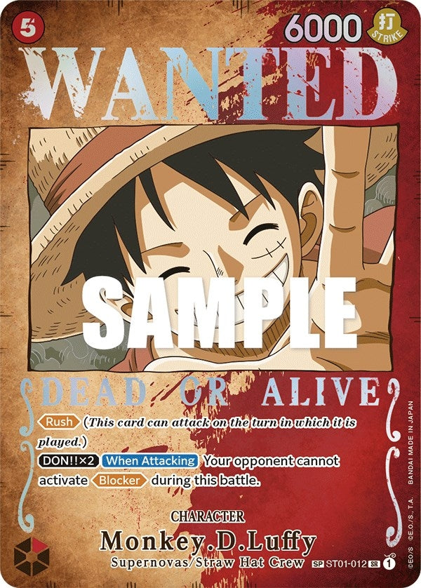Image for Monkey.D.Luffy (Wanted Poster) (ST01-012) [Pillars of Strength] - One Piece Card Game