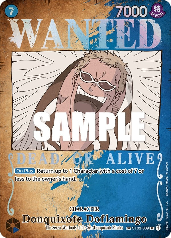 Image for Donquixote Doflamingo (Wanted Poster) (ST03-009) [Pillars of Strength] - One Piece Card Game
